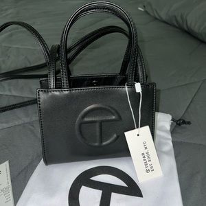 Black Telfar Mini Shopping Bag